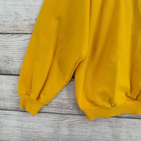 Vintage 80's Tropix Zone American Soccer Henley Sweatshirt Adult Large Yellow - Picture 6 of 11